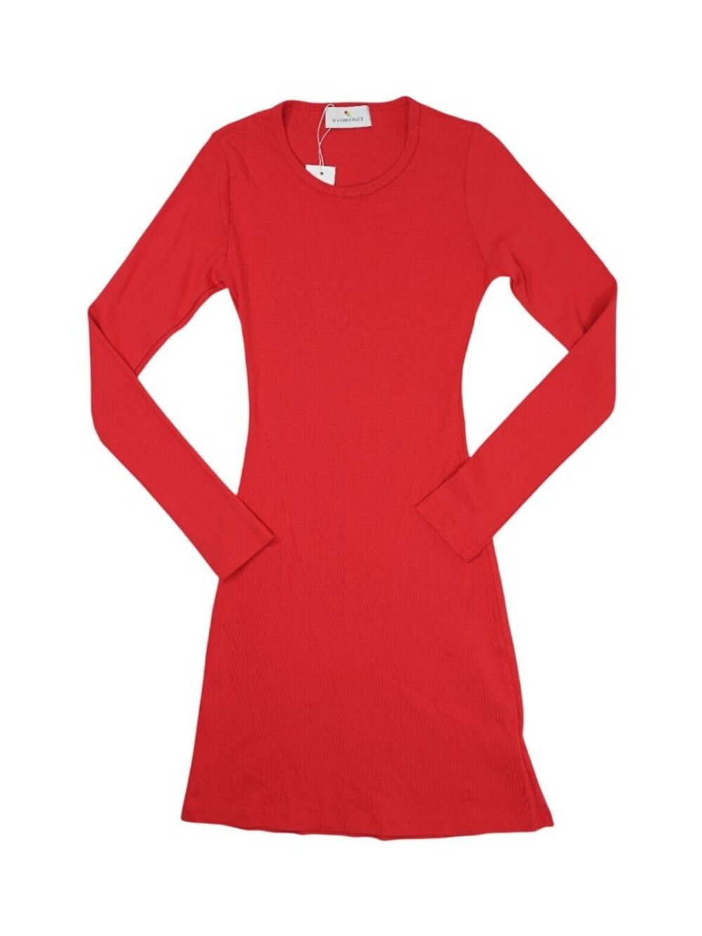 Gil Rodriguez Long Sleeve Bellevue Mini Dress in Tomate